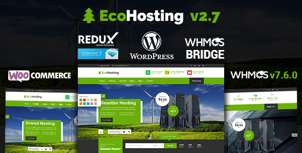 Responsive Hosting and WHMCS WordPress Theme