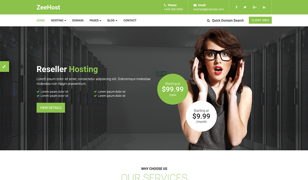ZeeHost HTML Template