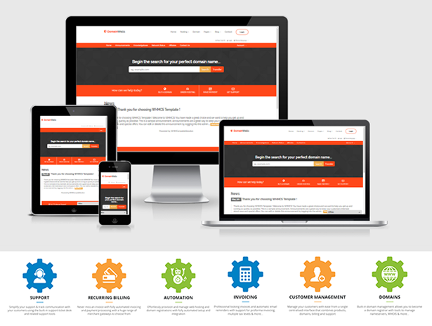 Web Hosting and WHMCS Template