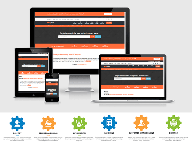 WHMCS Hosting WordPress Theme